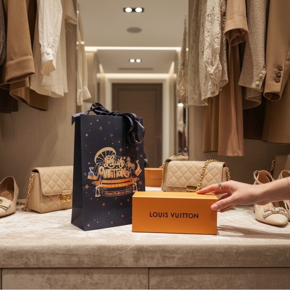 Louis Vuitton Holiday Gift Box & Carousel Shopping Bag Set – Luxury Packaging